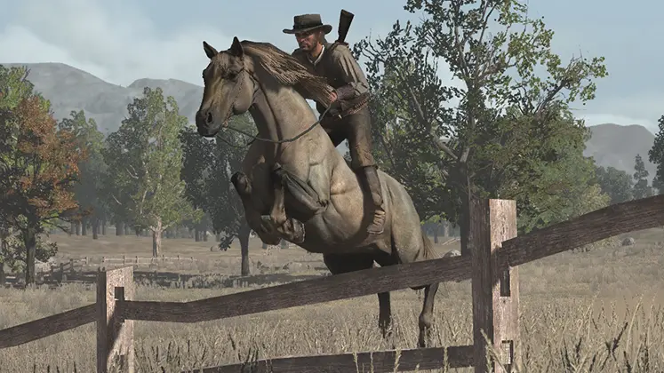 تصویری از اسب سواری در بازی Red Dead Redemption