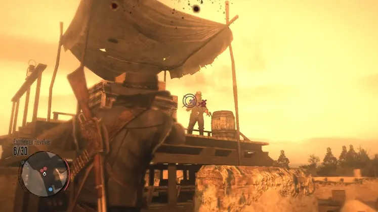 تصویری از مبارزه در بازی Red Dead Redemption
