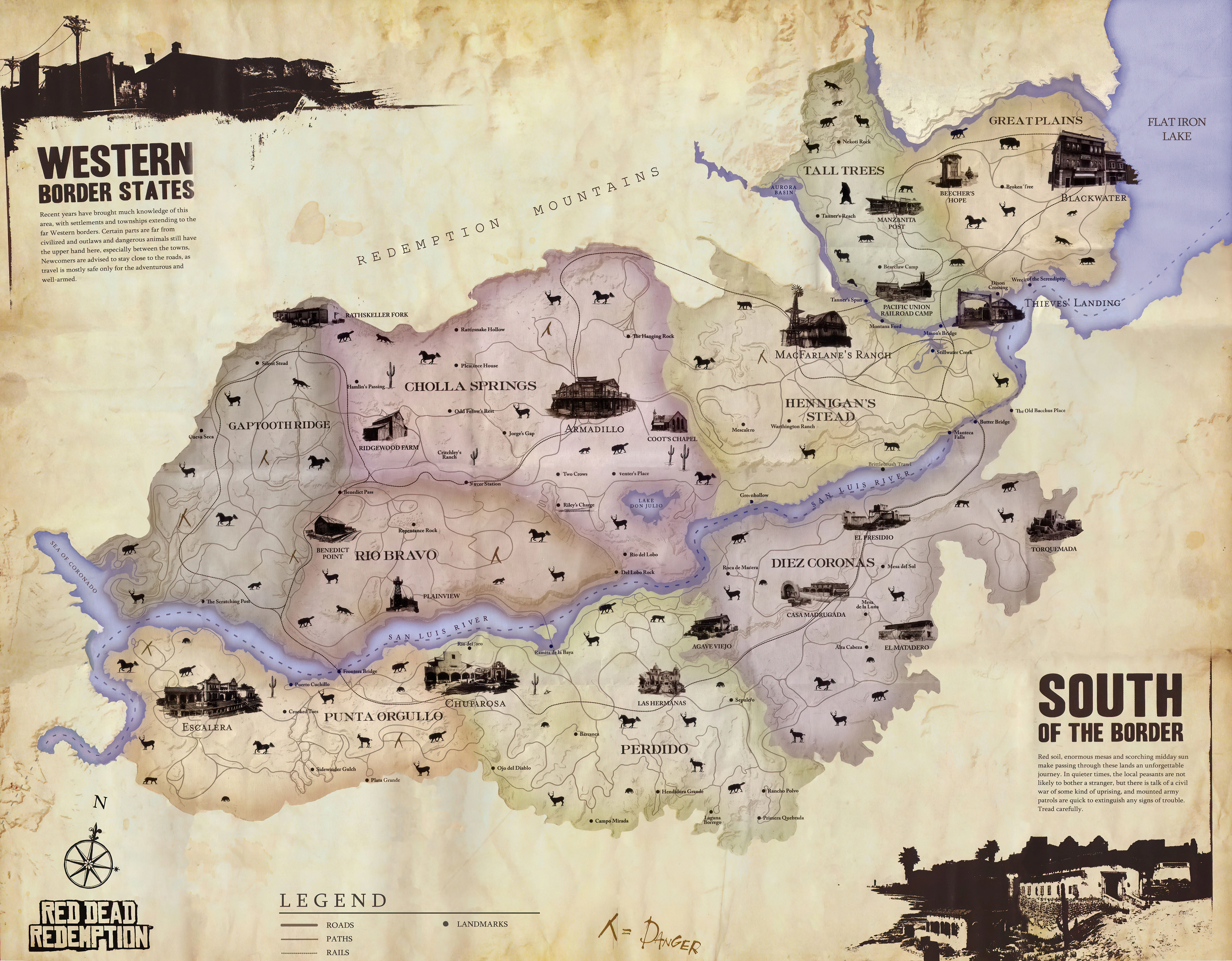 تصویر کامل مپ بازی red dead redemption