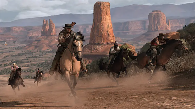 تصویری از اسب سواری John Marston در بازی Red Dead Redemption 1