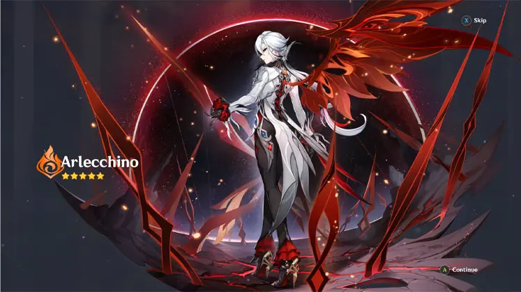 شخصیت ارلکینو در بازی Genshin Impact