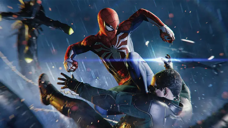 تصویری از مبارزه در بازی Marvel’s Spider-Man