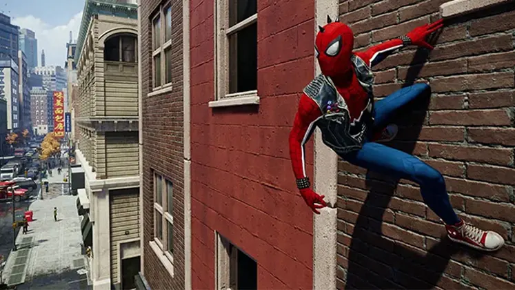 تصویری از یکی از لباس های خاص مردعنکبوتی در بازی Marvel’s Spider-Man