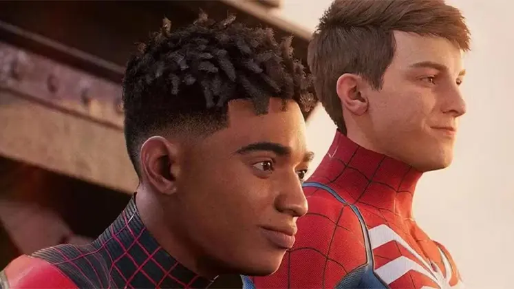 تصویری از پیتر و مایلز در بازی Marvel's Spider-Man 2