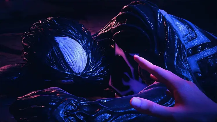 تصویری از مردعنکبوتی با اسکین ونوم در بازی Marvel's Spider-Man 2