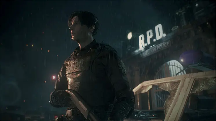 تصویری از لئون کندی در بازی Resident Evil 2 Remake