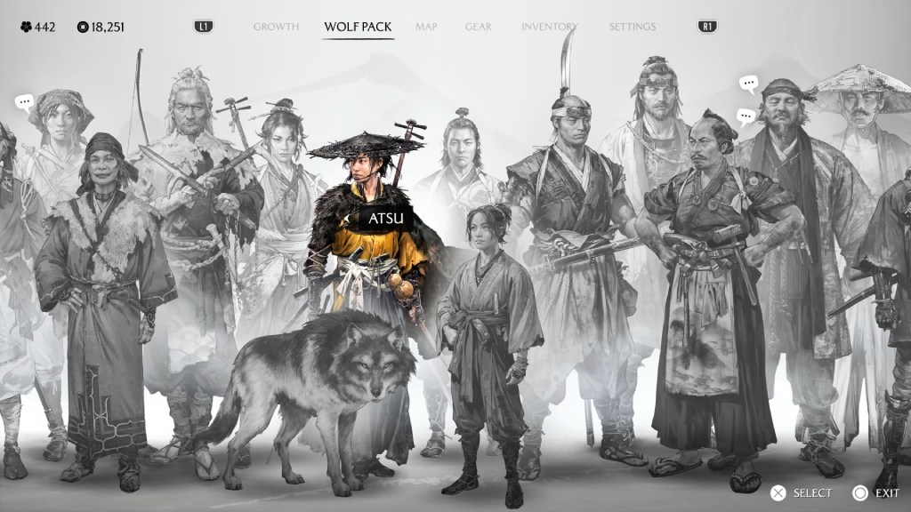 wolf pack in ghost of yotei