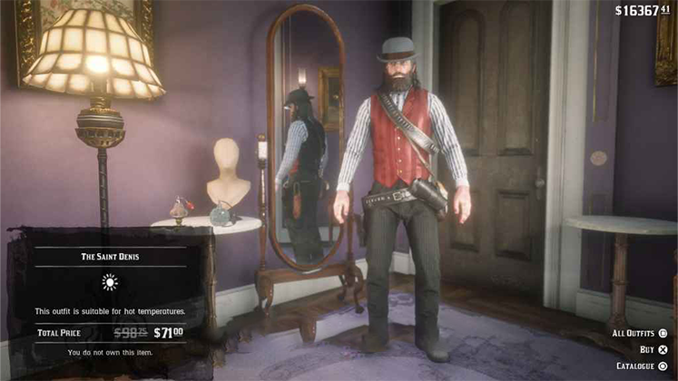 لباس The Gambler در Red Dead Redemption 2