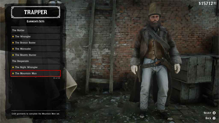 لباس The Mountain Man در Red Dead Redemption 2