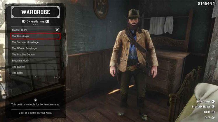 لباس The Gunslinger در Red Dead Redemption 2