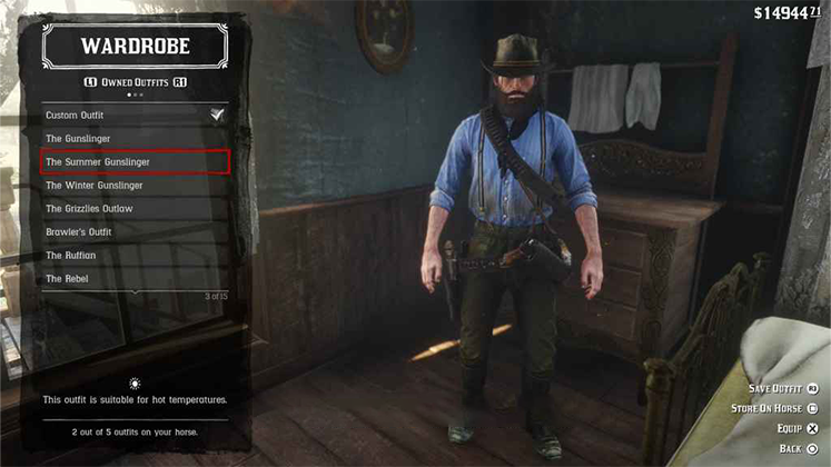 لباس The Summer Gunslinger در رد دد ریدمپشن 2