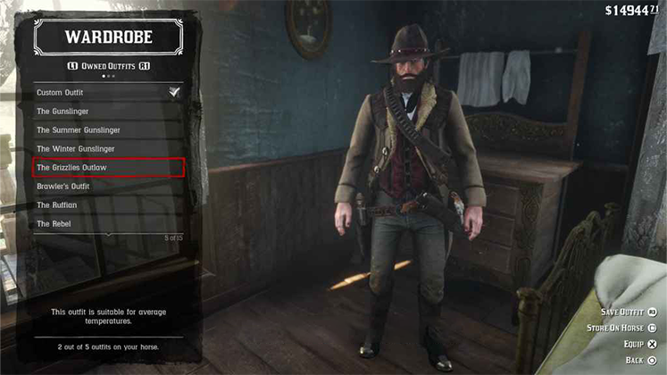 لباس The Grizzlies Outlaw در Red Dead Redemption 2