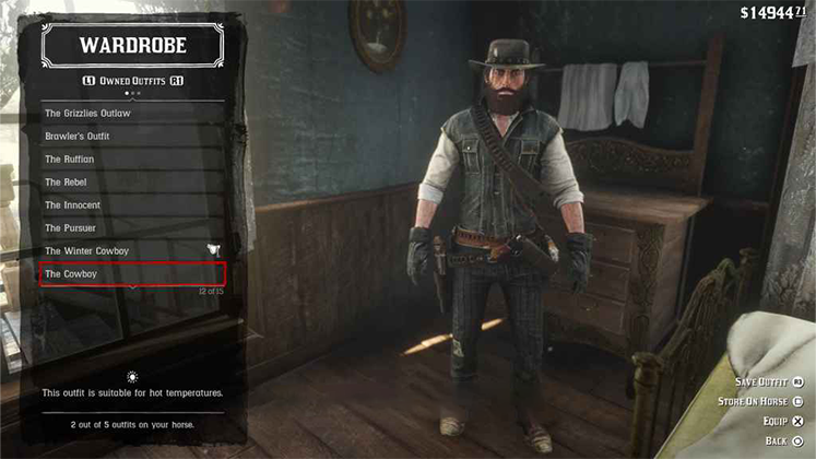 لباس The Cowboy در Red Dead Redemption 2