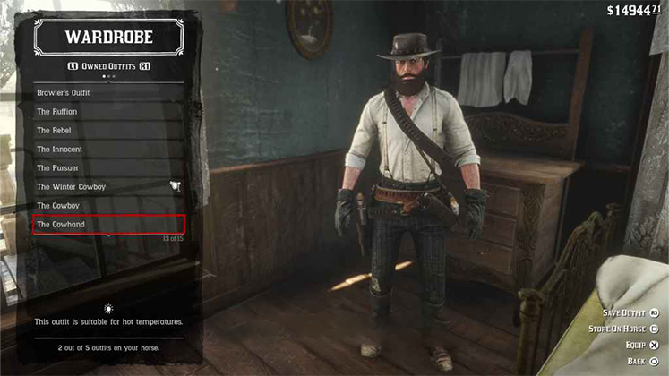 لباس The Cowhand در Red Dead Redemption 2