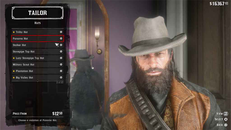 کلاه Panama Hat در Red Dead Redemption 2