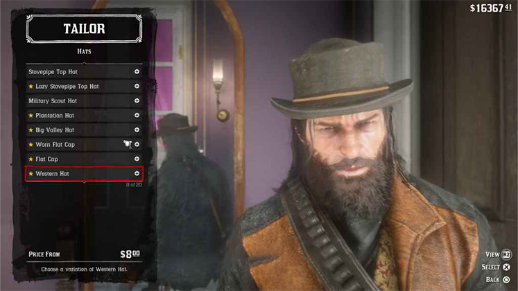 کلاه Western Hat در Red Dead Redemption 2