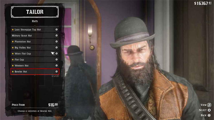 کلاه Bowler Hat در Red Dead Redemption 2