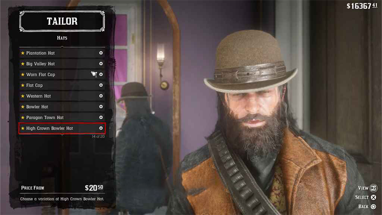 کلاه High Crown Bowler Hat در Red Dead Redemption 2