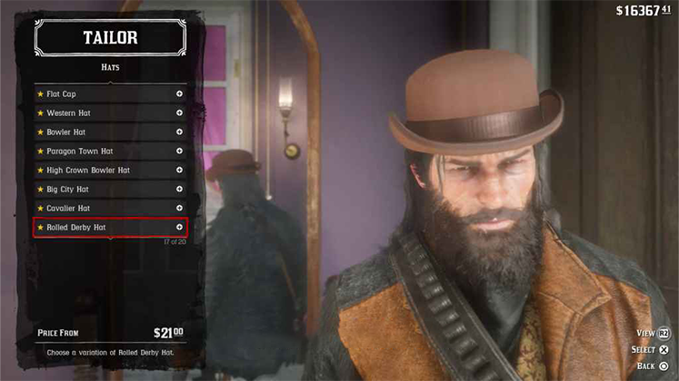 کلاه Rolled Derby Hat در Red Dead Redemption 2