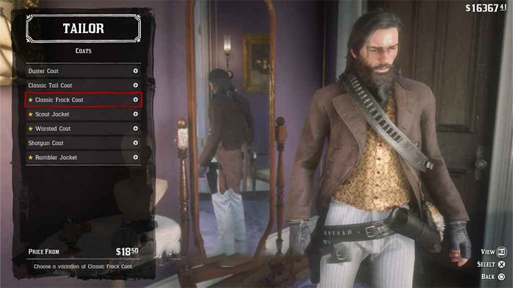 کت Classic Frock Coat در Red Dead Redemption 2