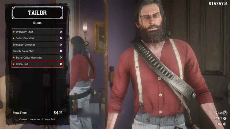 پیراهن&zwnj; Union Suit در Red Dead Redemption 2