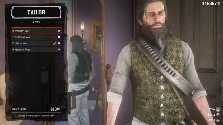 جلیقه&zwnj; Paisley Vest در Red Dead Redemption 2