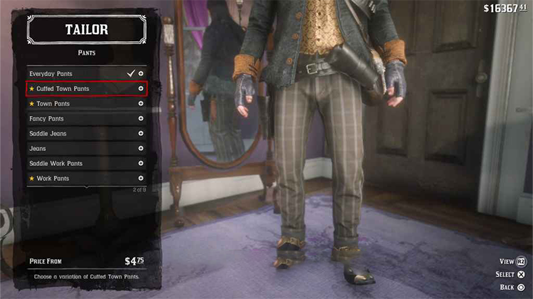 شلوار Cuffed Town Pants در Red Dead Redemption 2