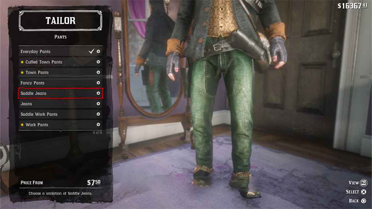 شلوار Saddle Pants در Red Dead Redemption 2