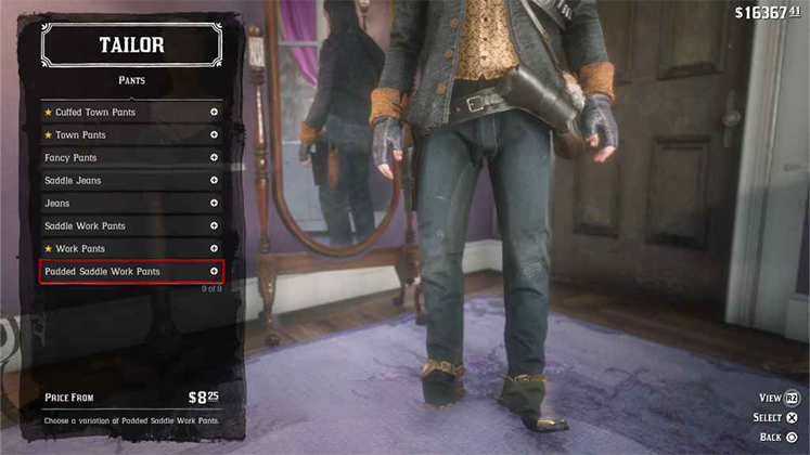شلوار Padded Saddle Work Pants در Red Dead Redemption 2