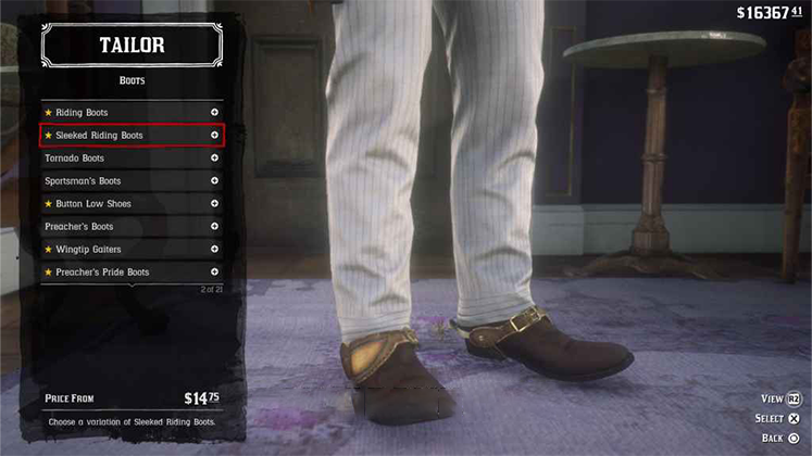 چکمه Sleeked Riding Boots در Red Dead Redemption 2