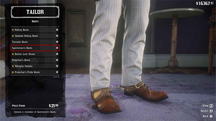 چکمه Sportsman&rsquo;s Boots در Red Dead Redemption 2