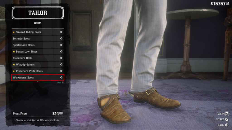 چکمه Workman&rsquo;s Boots در Red Dead Redemption 2