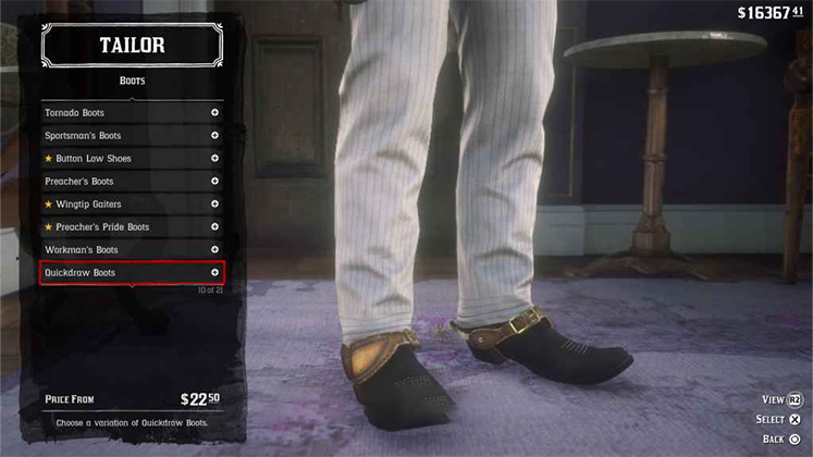 چکمه Quickdraw Boots در Red Dead Redemption 2