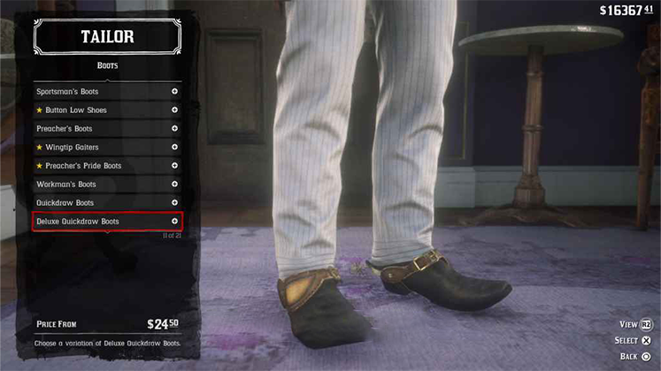 چکمه Deluxe Quickdraw Boots در Red Dead Redemption 2