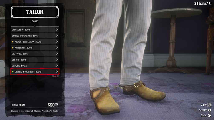 چکمه Classic Preacher's Boots در Red Dead Redemption 2