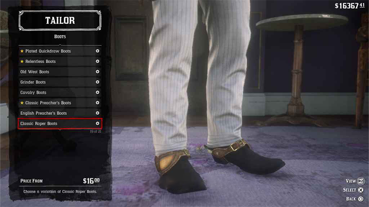 چکمه Classic Roper Boots در Red Dead Redemption 2