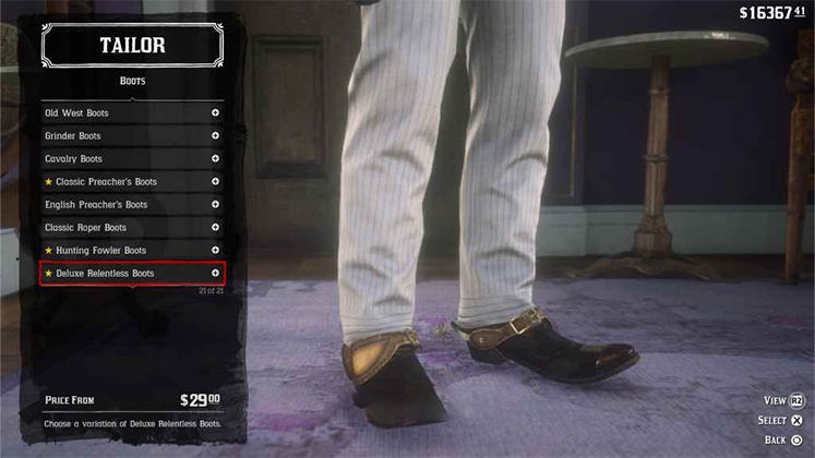 چکمه Deluxe Relentless Boots در Red Dead Redemption 2