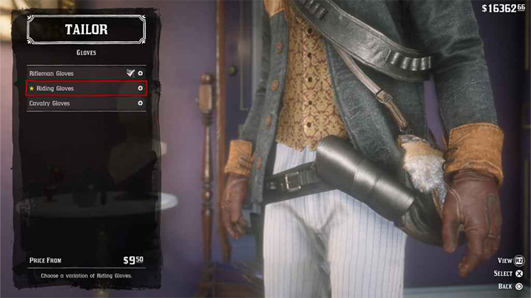 دستکش&zwnj; Riding Gloves در Red Dead Redemption 2