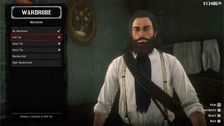 پوشش گردن Puff Tie در Red Dead Redemption 2