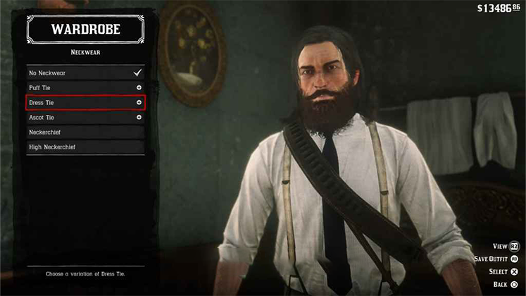 پوشش گردن Dress Tie در Red Dead Redemption 2