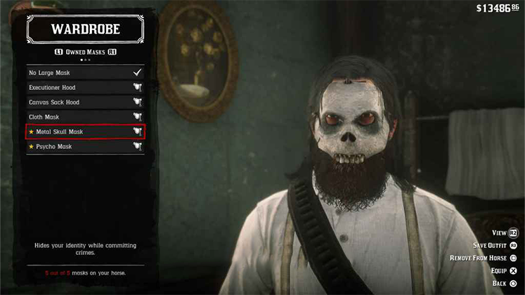 ماسک&zwnj; Metal Skull Mask در Red Dead Redemption 2