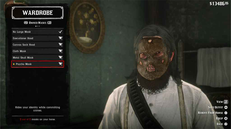 ماسک&zwnj; Pyscho Mask در Red Dead Redemption 2