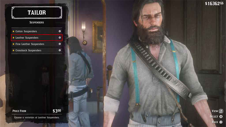 بند شلوار Leather Suspenders در Red Dead Redemption 2