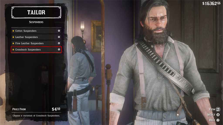 بند شلوار Crossback Suspenders در Red Dead Redemption 2