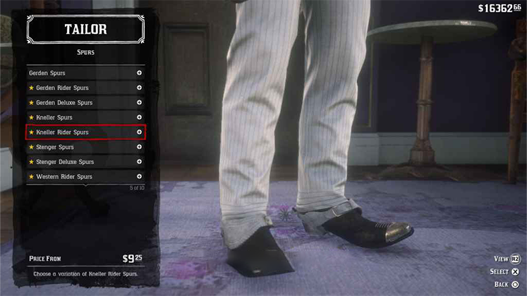 خار چکمه Kneller Rider Spurs در Red Dead Redemption 2