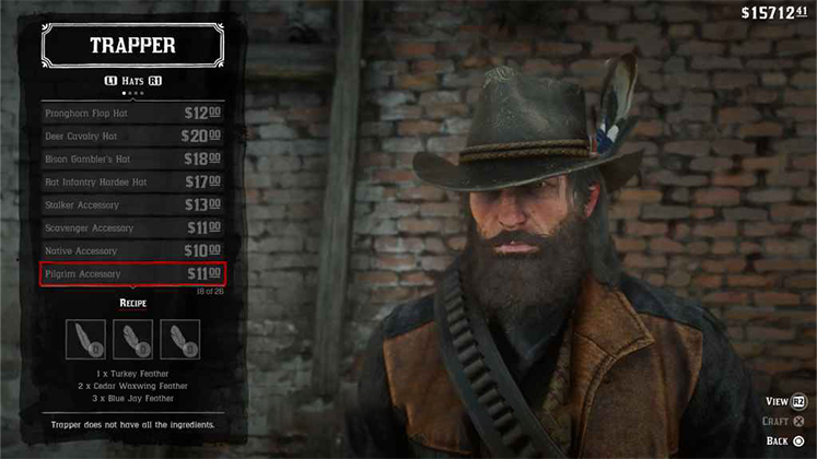 لباس&zwnj; حیوانی Pilgrim Accessory در Red Dead Redemption 2