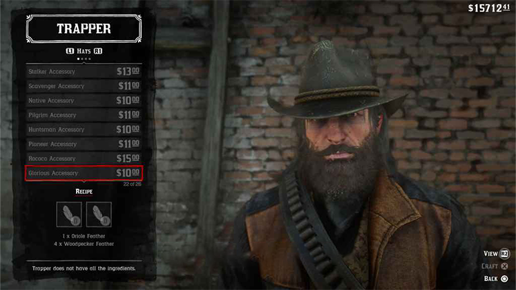 لباس&zwnj; حیوانی Glorious Accessory در Red Dead Redemption 2