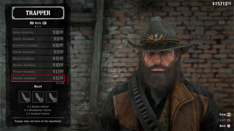 لباس&zwnj; حیوانی Majestic Accessory در Red Dead Redemption 2