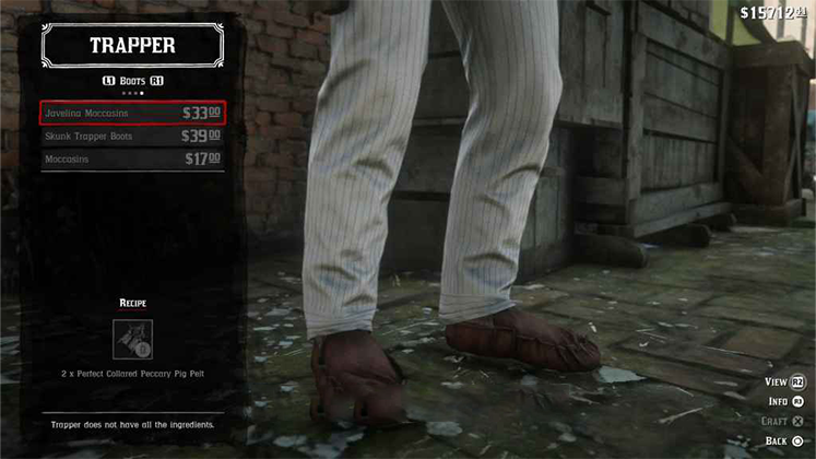 لباس&zwnj; حیوانی Javelina Moccasins در رد دد ریدمپشن 2